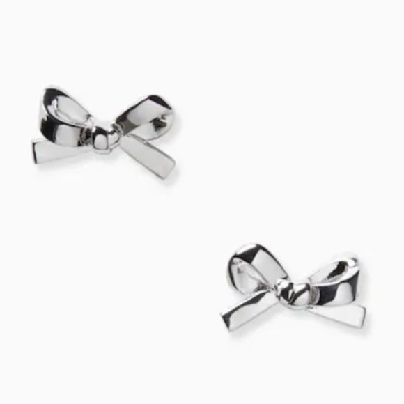 kate spade Jewelry - KATE SPADE Bow Silver Earrings Studs Posts NEW